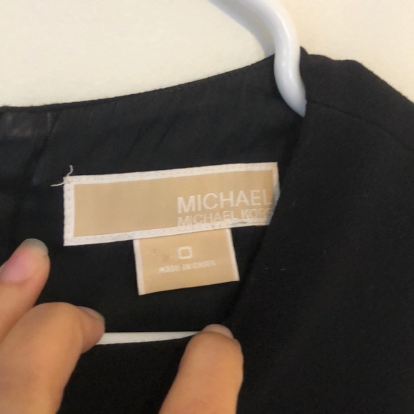 Michael Kors Black Sheath Dress with Satin Peplum - Picture 2 of 4